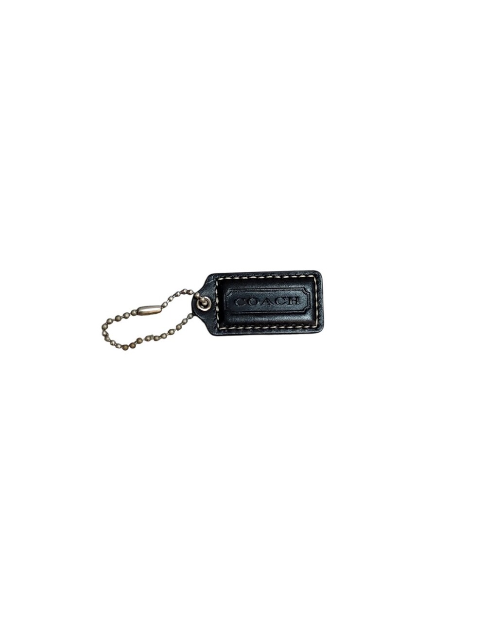 Coach Hangtag Vintage Y2K Era Black Leather Great Condition 2" X 1"